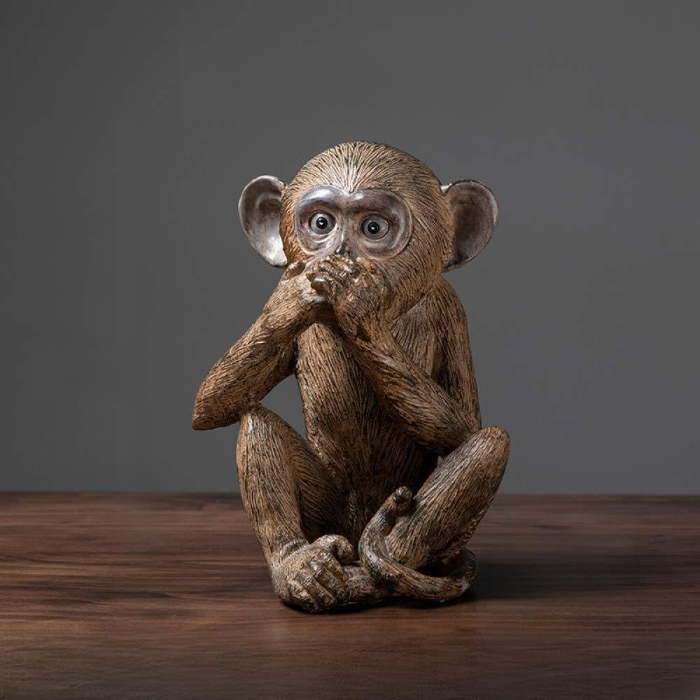 Petite statue singe créative pour ornement de voiture et étagère