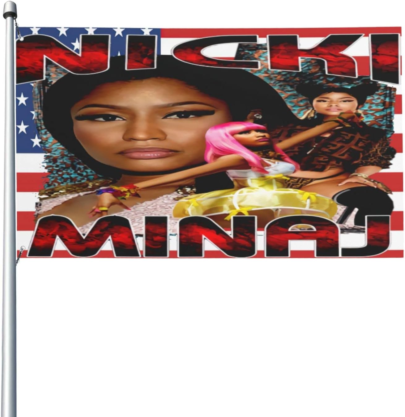 Amazon : Nicki Rapper Singer Minaj Band Flag American Flag Garden Decor Durable Polyester