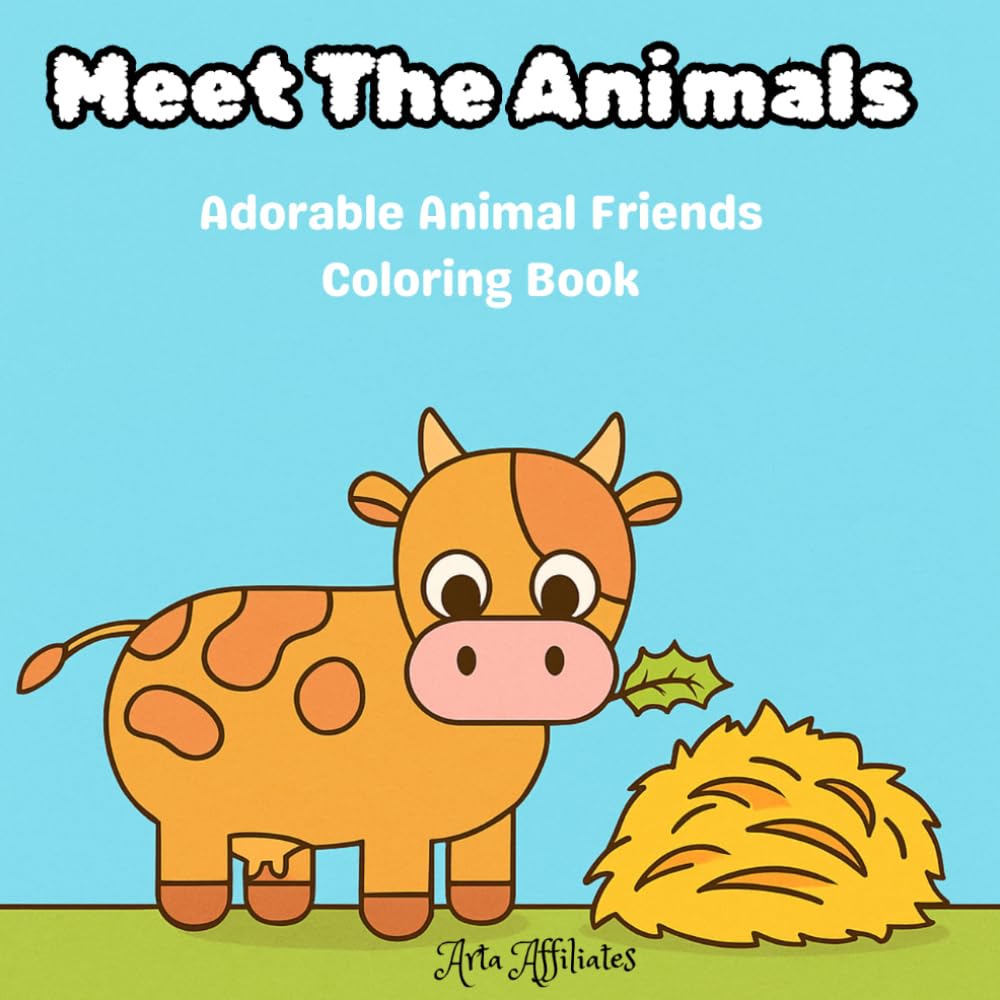 Meet The Animals: Adorable Animal Friends Coloring Book