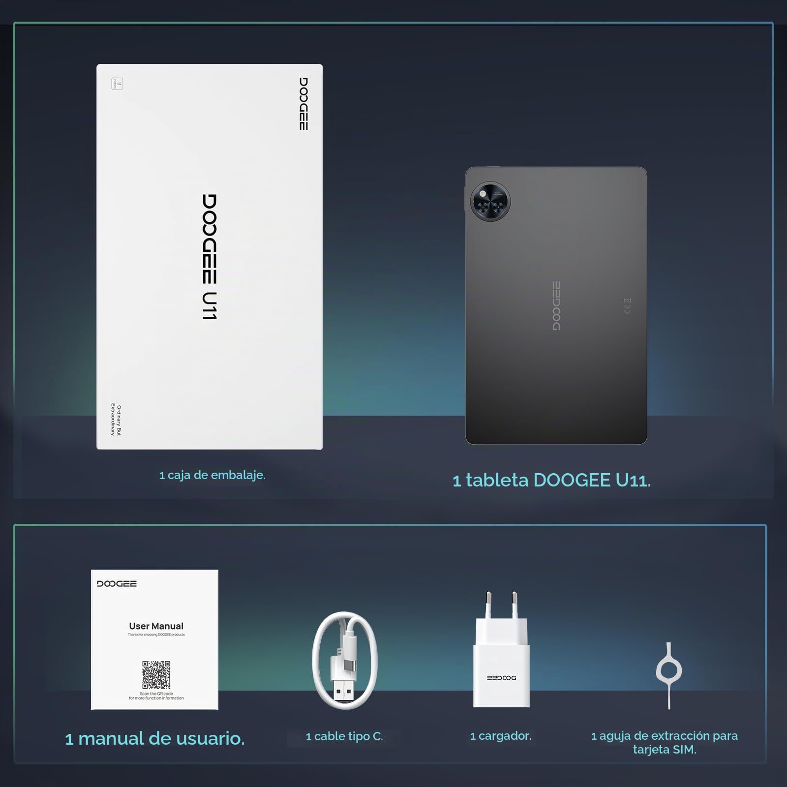 U11 Android 16 Tablet 11 Pulgadas, 16GB RAM+128GB ROM/2TB TF Tableta para Niños, Batería 8580 mAh, HD 90Hz, 13MP+5 MP/WiFi 5G/Face ID/Widevine L1/GMS/GPS/OTG/Audio 3.5mm Jack Tablets Gaming