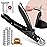 Black Metal Premium Adjustable Nail Clippers with Magnet Sizers for Acrylic Nails, Professional Stainless Steel Fake False Nail Tip Clipper Cutter Trimmer, Manicure Tool for Salon Home Nail Art