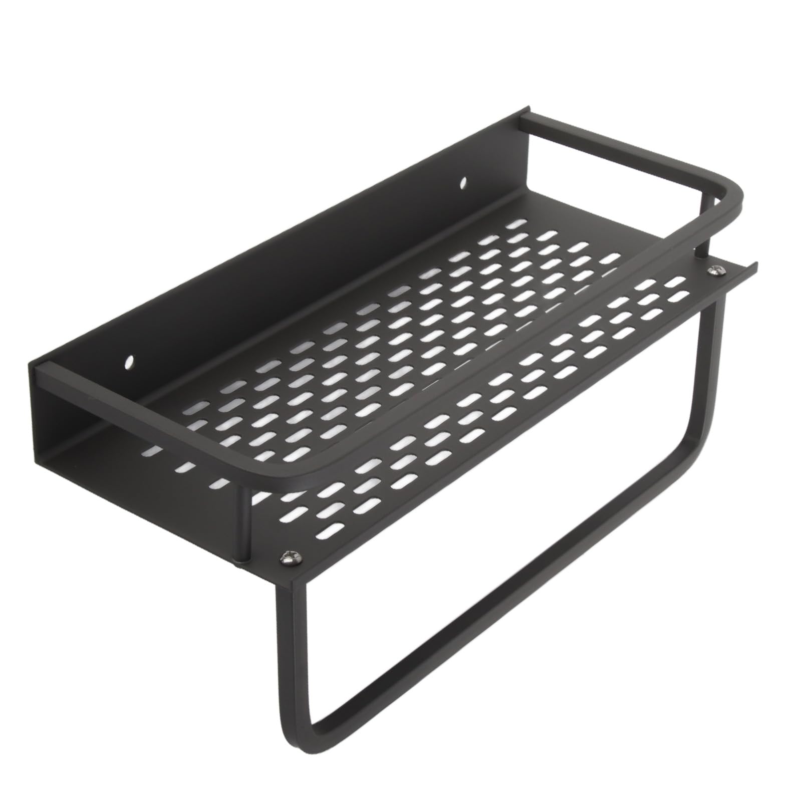 Topyond Shower Caddy Grey Large Capacity Aluminium Alloy Organizer Bathroom Shelf Stylish Shower Rack for Home and Apartment