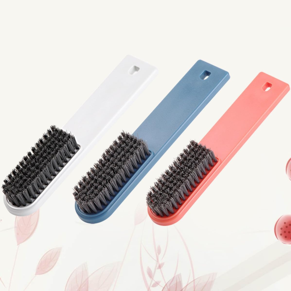 Cleaning Brush ABS PP 3pcs for Shoes and Clothes, Long Handle