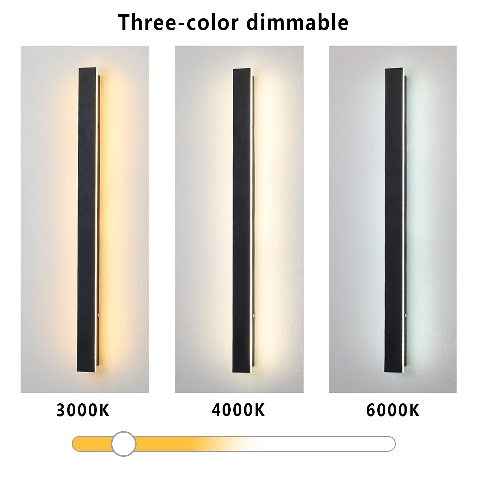 JVURICE Led-wandlamp voor binnen en buiten, IP67, wandlamp aluminium in