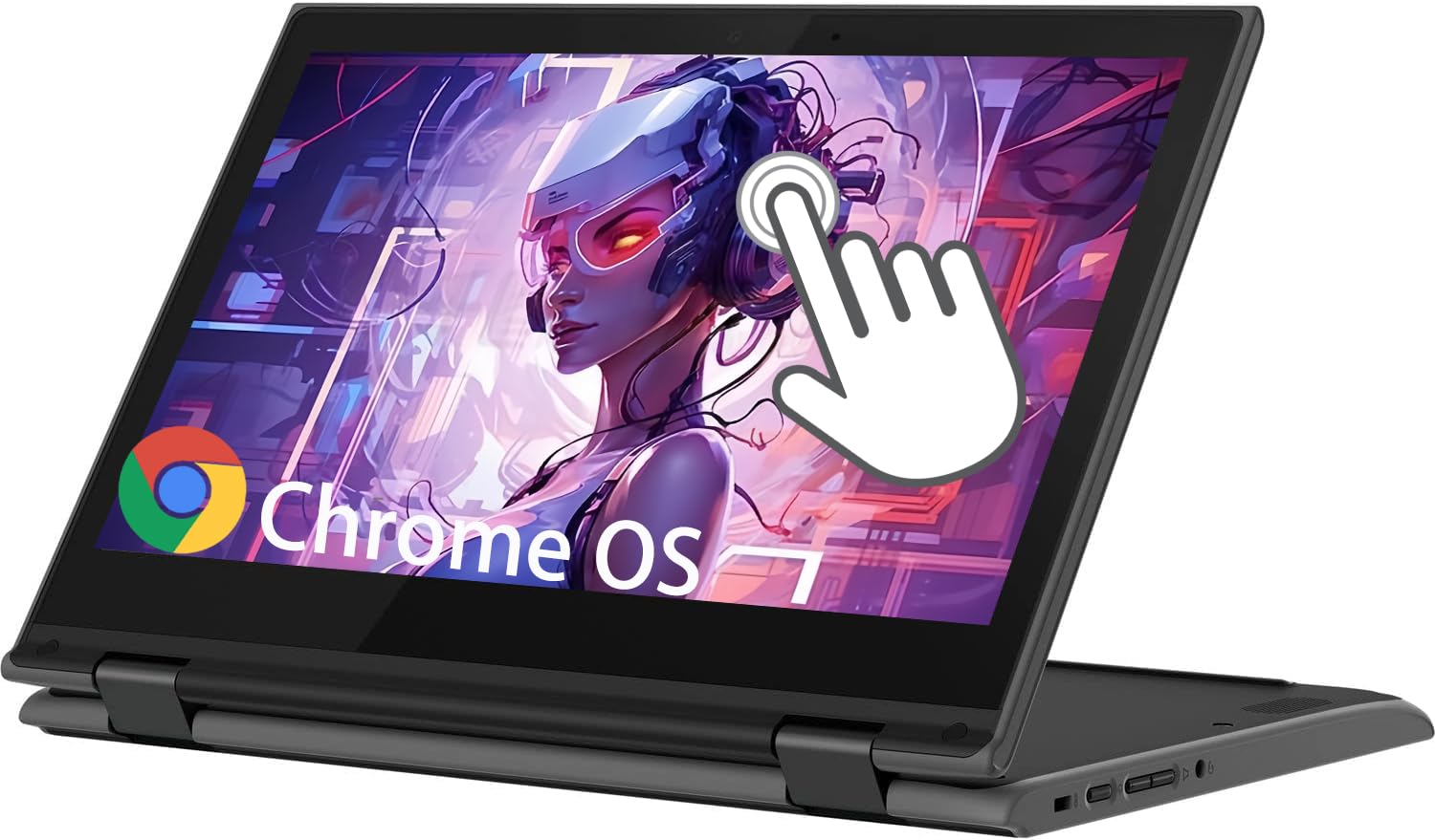 Lenovo Chromebook 300e 11,6 pouces Écran tactile 2 en 1 Intel Celeron N4020 1,1 GHz RAM 4 Go SSD 32 Go Chrome OS Reconditionné