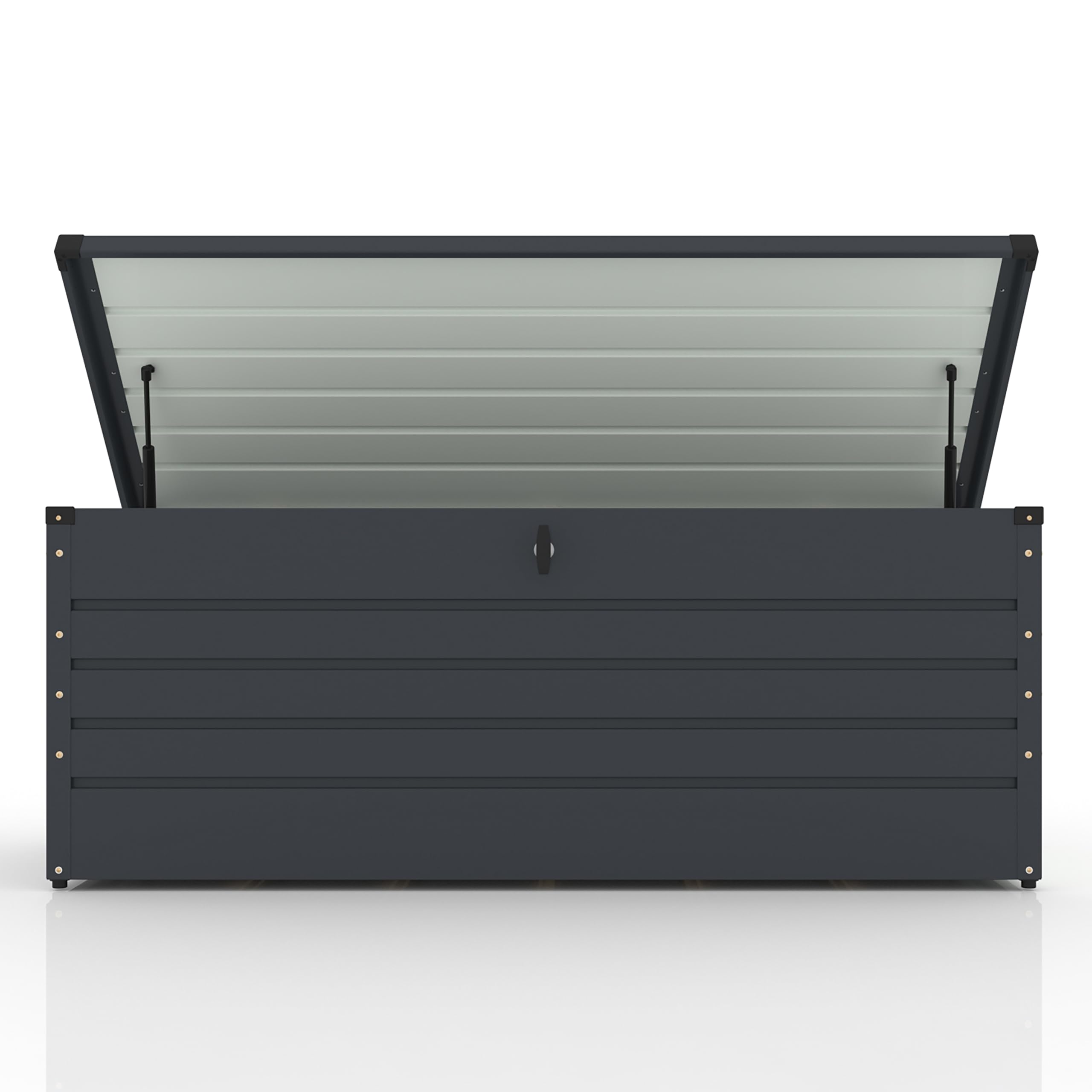 Koll Living Gartenbox 'Torix' | 300/600 Liter | pulverbeschichtetes Metall, Anthrazit | mit Gasdruckfeder | UV- und witterungsbeständig (600 Liter)