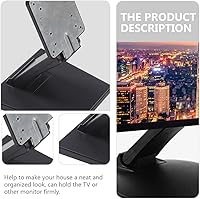 Vista 8 de Base de monitor plegable versátil para pantallas LCD, soporte de hierro estable para pantalla de escritorio con base ancha anti-punta, diseño