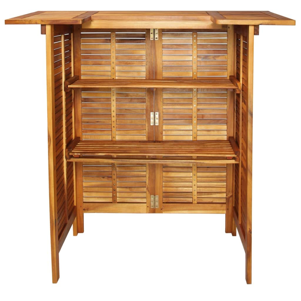 Mesa Alta de Bar de Madera de Acacia Maciza 110x50x105 cm,Mesa Alta de Bar de Madera de Acacia Maciza Estilo Rústico para Exteriores e Interiores Muebles y Accesorios de Jardín