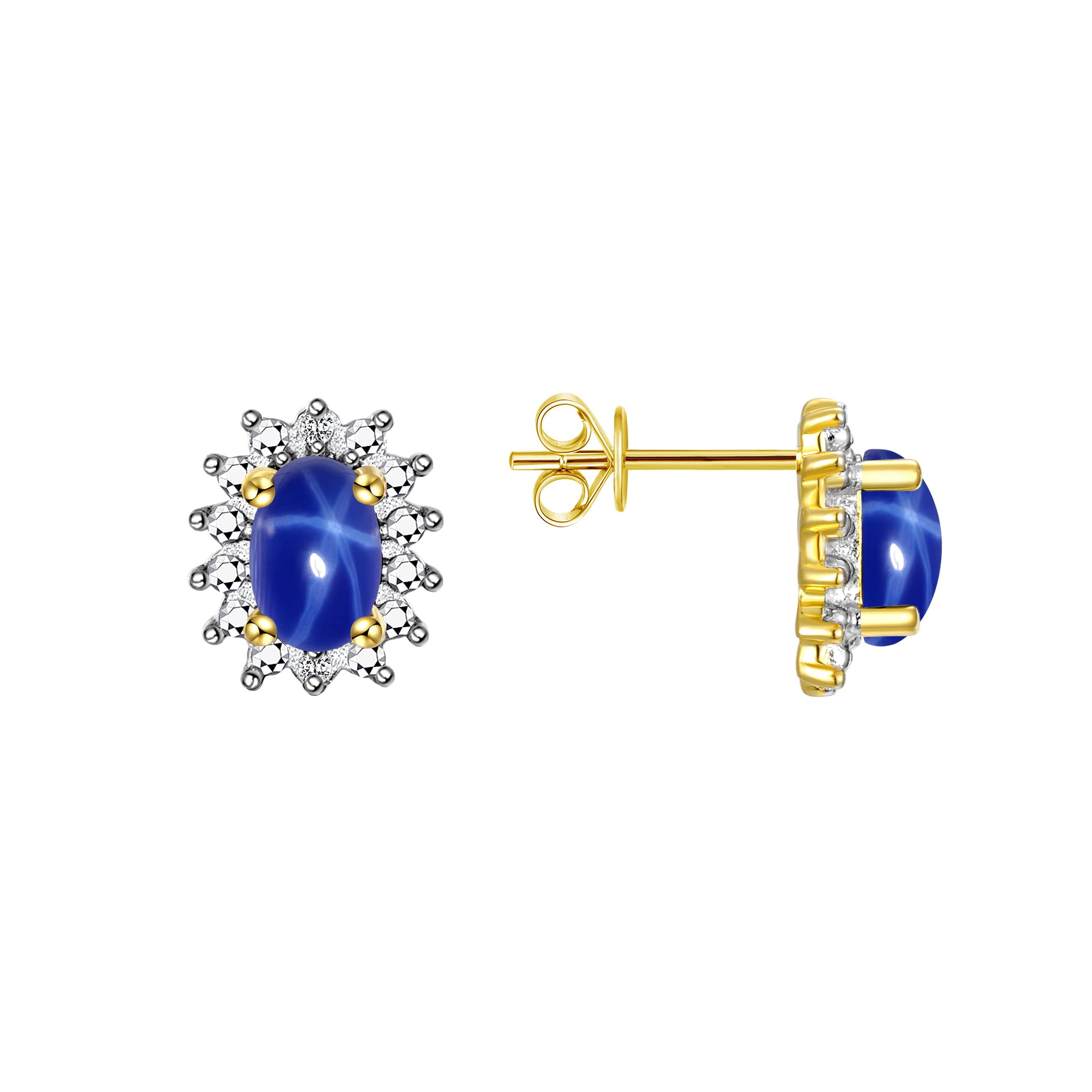 RYLOS Jewelry For Women 14K Yellow Gold Birthstone Jewelry Ring, Earring & Pendant Necklace Gemstone & Genuine Diamonds 6X4MM Birthstone Womens Jewelry Matching Friendship Gold Jewelry For Women