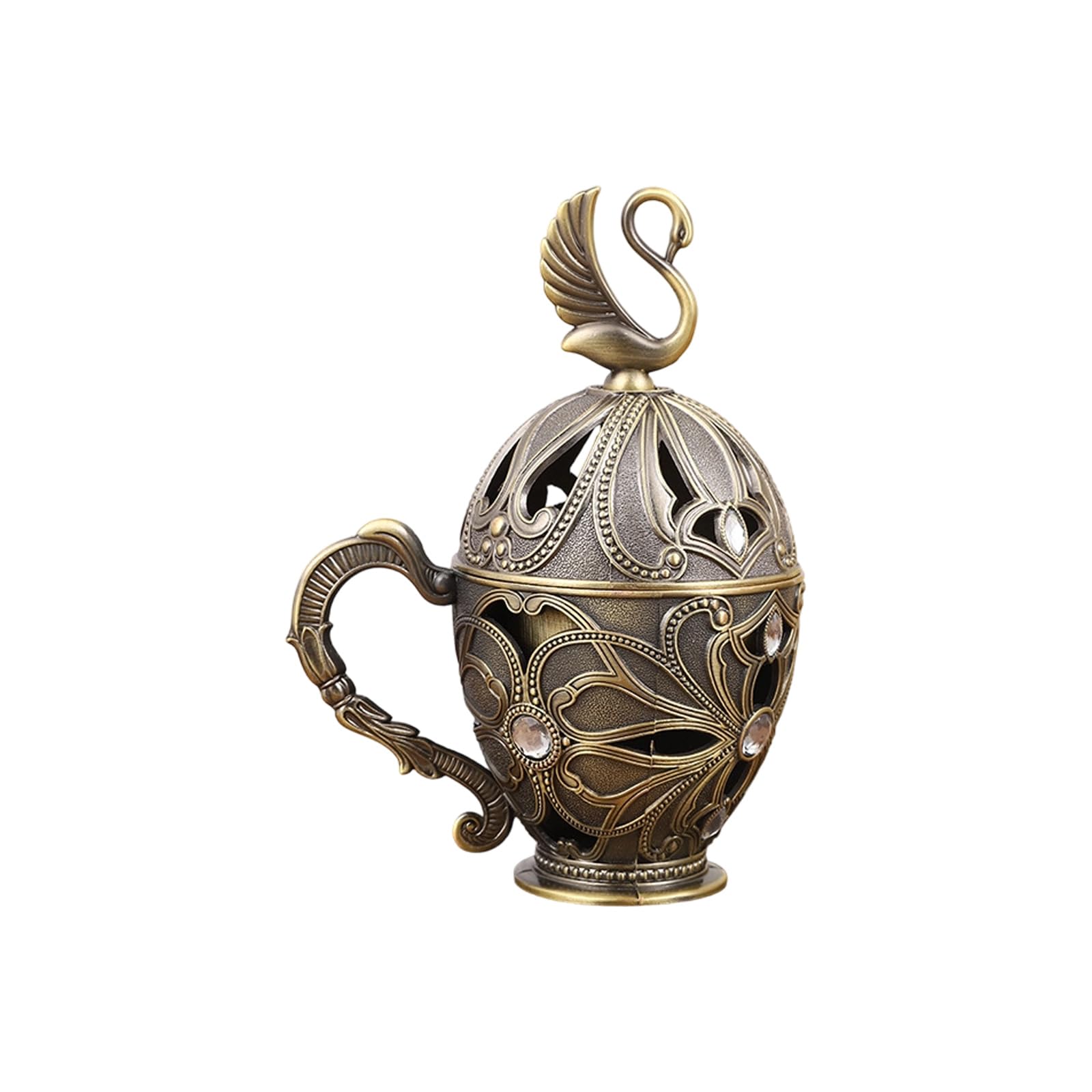 Zxfdsfdbnm Metal Incenses Burners Modern Oil Warmers Holder Combining Functionality and Decorative Appeal 1PC Retro-type Patterned Ornament