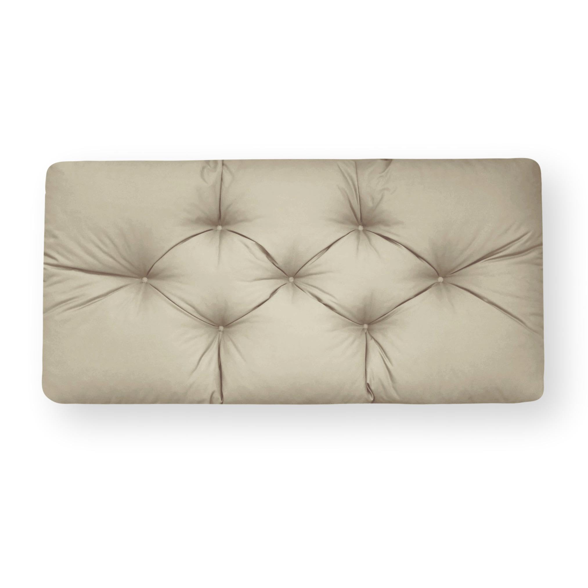 4L Textil Palettenkissen waschbar Palettenauflagen Outdoor Europaletten Sitzkissen Rückenlehne Sitzkissen Seitenkissen wetterfest (Set (Sitzkissen 120x80 + Rücklehne 120x40), Beige Uv-beständig)