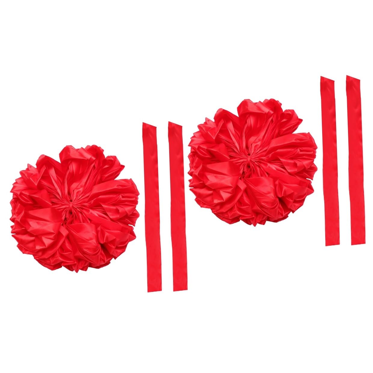 PRETYZOOM 2 STK Hochzeit Auto Dekoration Blumenstrauß Deko-Requisite Für Hochzeitsautos Blumenkugel Für Alles Zum Geburtstag Auto Bogen Blumenball-Requisite Ornament Rot Seidenmaterial