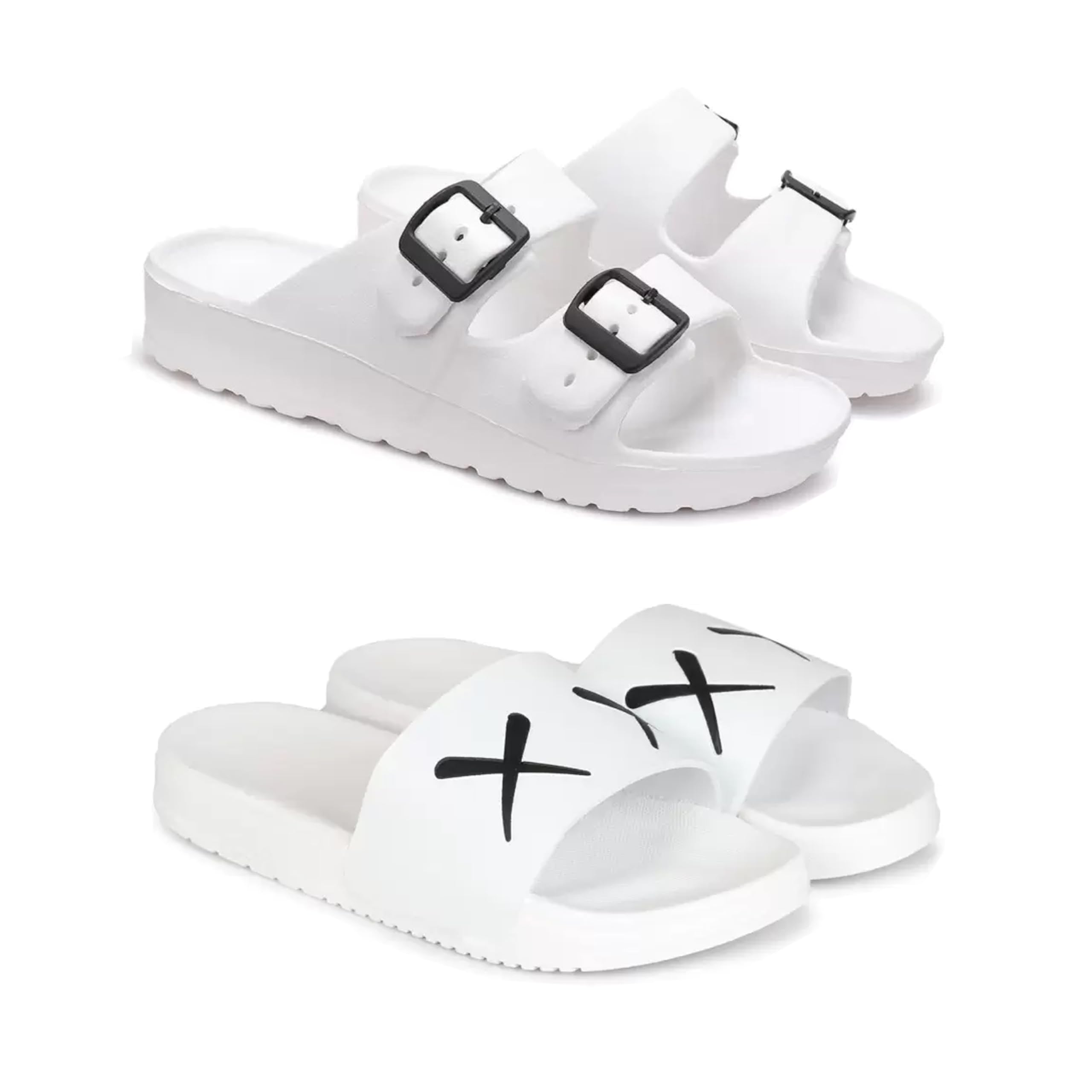 WINGSCRAFT Men's Rover Lightweight Comfortable| Slides|Clogs| Sandals with Adjustable Back Strap for Men Combo-Combo(AB)-3113-3029-10 -P-image-13