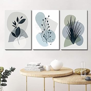 ARTELLY Modern Art MDF Panels For Wall Decoration Wall Paintings For Living Room Bedroom Decorative Home Office Decor Gifts Items (12inch x 18 inch, Set of 3) (Modern, ART 2)