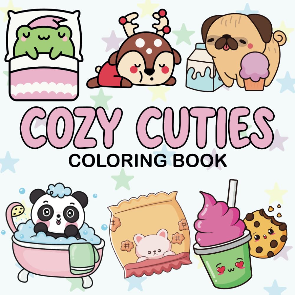 Cozy Cuties Coloring Book: Cute and Cuddly Characters in Bold Outlines