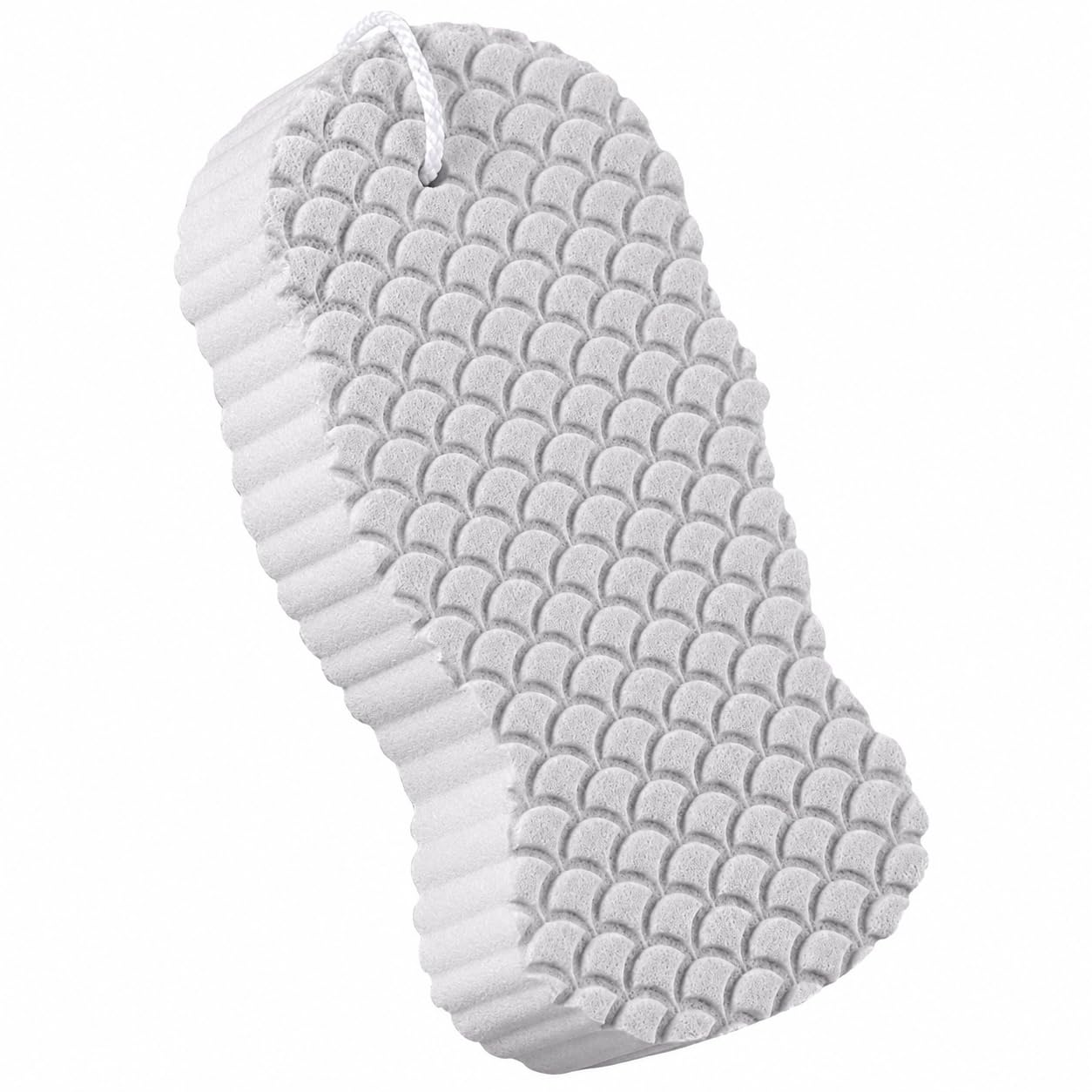 Soft Shower Sponge, Ultra Soft 3D Body Scrubber for Dead Skin Removal, 13.5x6.7cm, with Free Hook (1 FREE HOOK)-image-0
