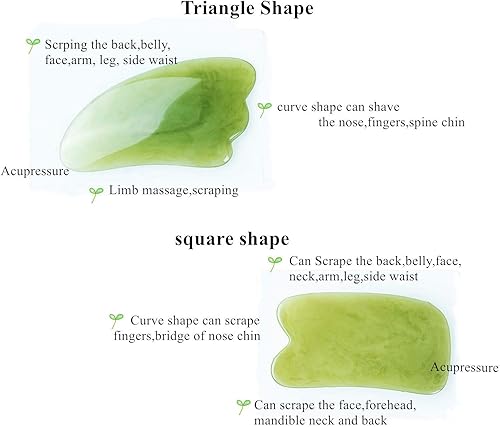 Miniatura 5 de 7 herramientas de masaje Gua Sha, herramienta de masaje GuaSha de resina natural, juego de herramientas de masaje para liberación de cara, espalda y