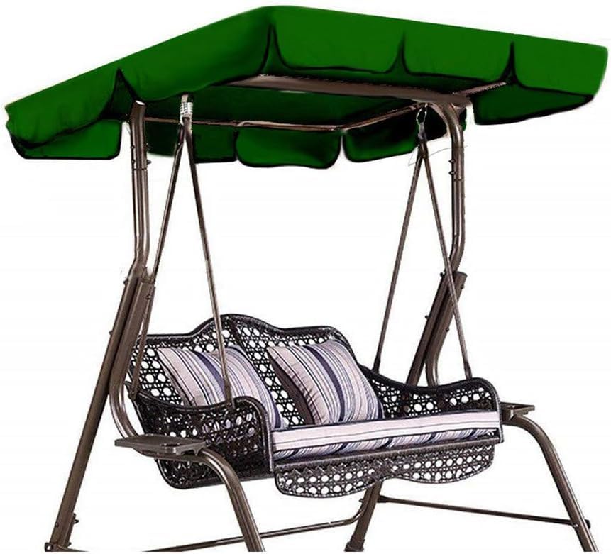 Toile balancelle déchirée ? Remplacez votre toit usé par ce modèle vert 190x132
