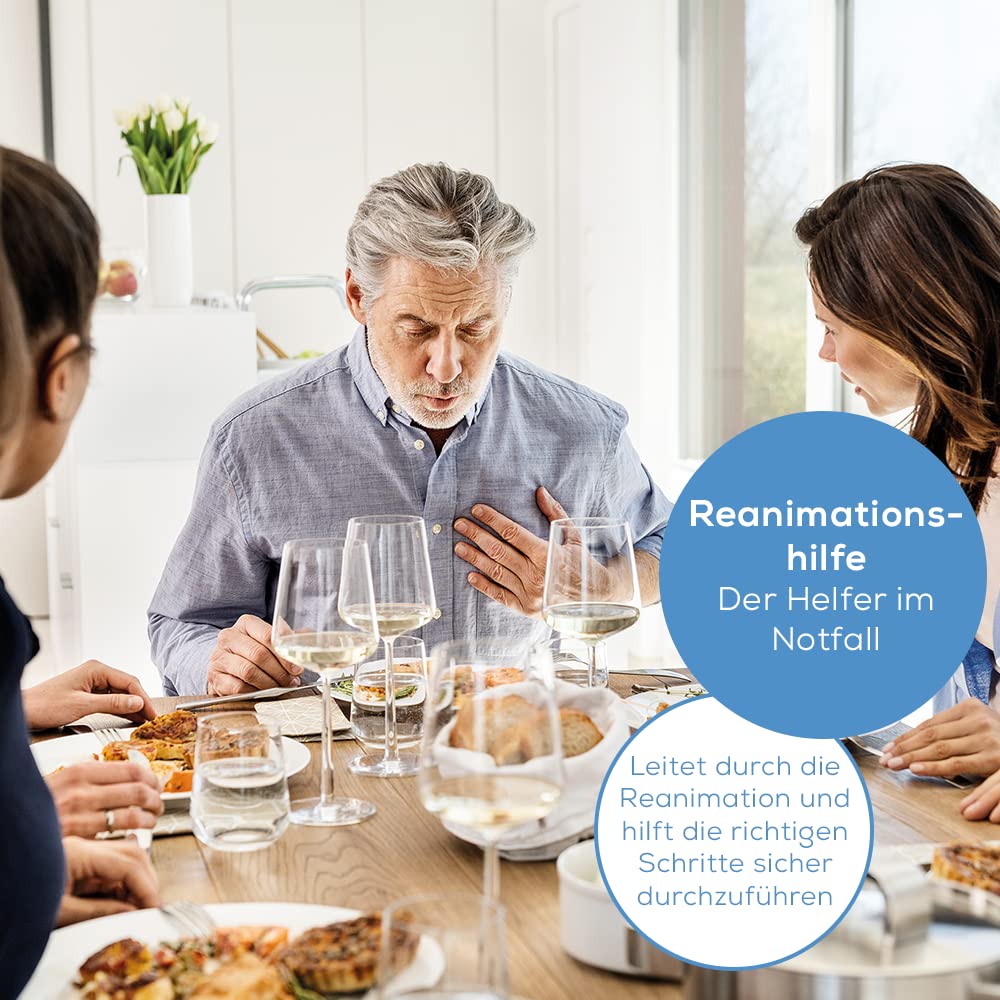LifePad by Beurer, Reanimationshilfe, leitet durch die Wiederbelebungsmaßnahmen, Vorgabe der optimale Kompressionsfrequenz und des Kompressionsdrucks, Hilfe zur korrekten Positionierung
