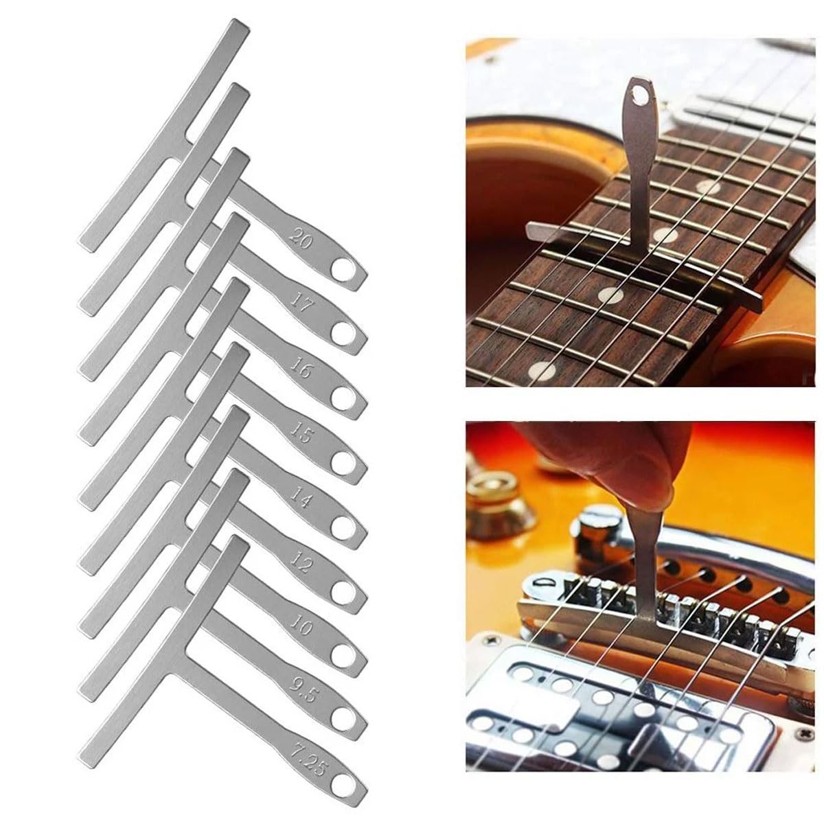 Radius Gauge Chitarra Strumento Liutaio Misura Calibri Universali per Raggi