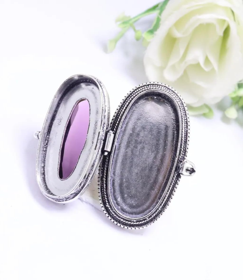 Amethyst Ring, Poison Box Ring, Poisoner Ring, Oval Stone Ring, Antique Poison Ring, Vintage Box Ring, Handmade Poison Ring, Secret Ring, Pillbox Ring, Boh Faceted Amethyst Jewelry