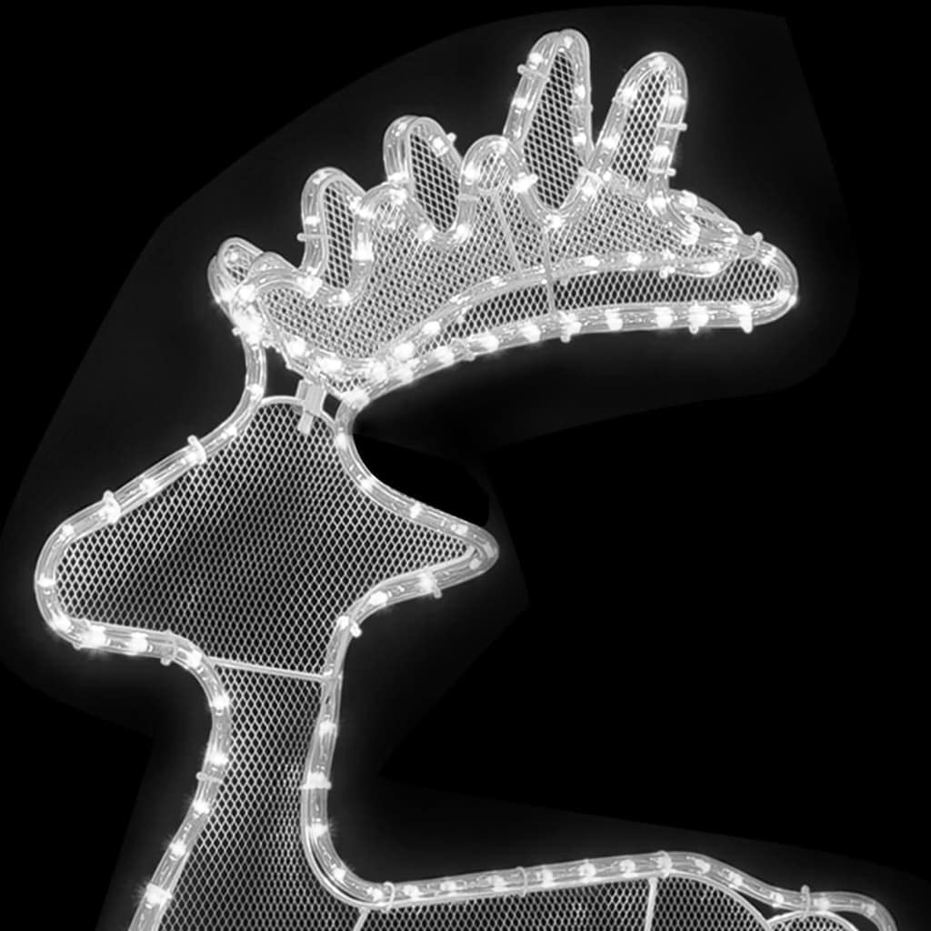 led-lichterketten,lichterkette draht batterie,batterie lichterkette,Rentier Weihnachtsdekoration mit Mesh 306 LEDs 60x24x89 cmGeeignet für Patio, Schlafzimmer, Wohnzimmer, Weihnachten