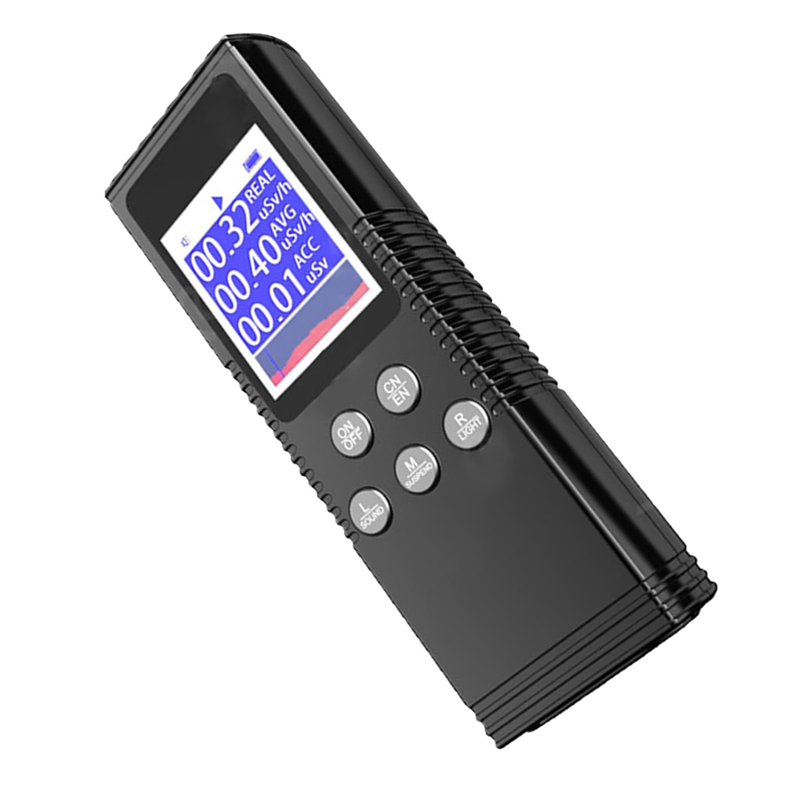 Jiawu Strahlungsdosiszähler, Tragbarer Nuklearstrahlungsdetektor Im Stiftdesign mit Clip – Hochpräziser β-γ-Röntgenmonitor, 1,75-Zoll-Bildschirm, Ton- und Lichtalarm für das Labor zu Hause (Grau