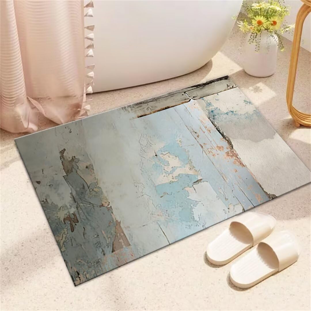 Alfombra de Baño Antideslizante 60x120cm Súper Absorbente Alfombras Ducha Alfombrilla Baño Cocina Secado Rápido Antideslizante Suave Lavable Alfombra Pequeña de Piedra para Baño Bañera Ducha Classical