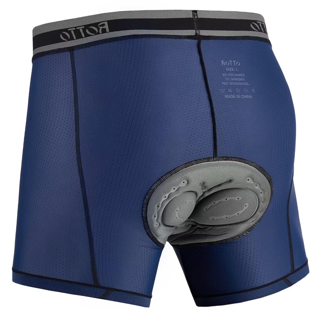 ROTTO Radlerhose Herren Gel-Polsterung Fahrradhose Atmungsak