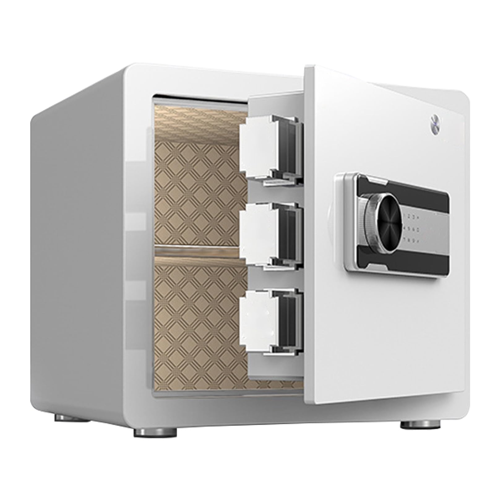 Caja Fuerte Digital ignífuga con Llave, Estante extraíble para el hogar, la Oficina y el Hotel, Ideal para Guardar Dinero, Efectivo, Joyas y Armas.