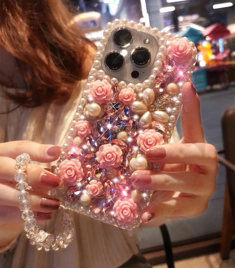 Miniatura 2 de redecarie Funda para Galaxy A13 5G, para mujeres y niñas, de lujo, a la moda, con piedras preciosas de cristal, diamantes de imitación, con