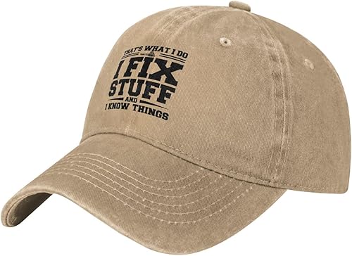 Miniatura 2 de I Fix Stuff and I Know Things Sombrero para hombres I Fix Stuff Hat Cool Stuff Hat para hombres divertido