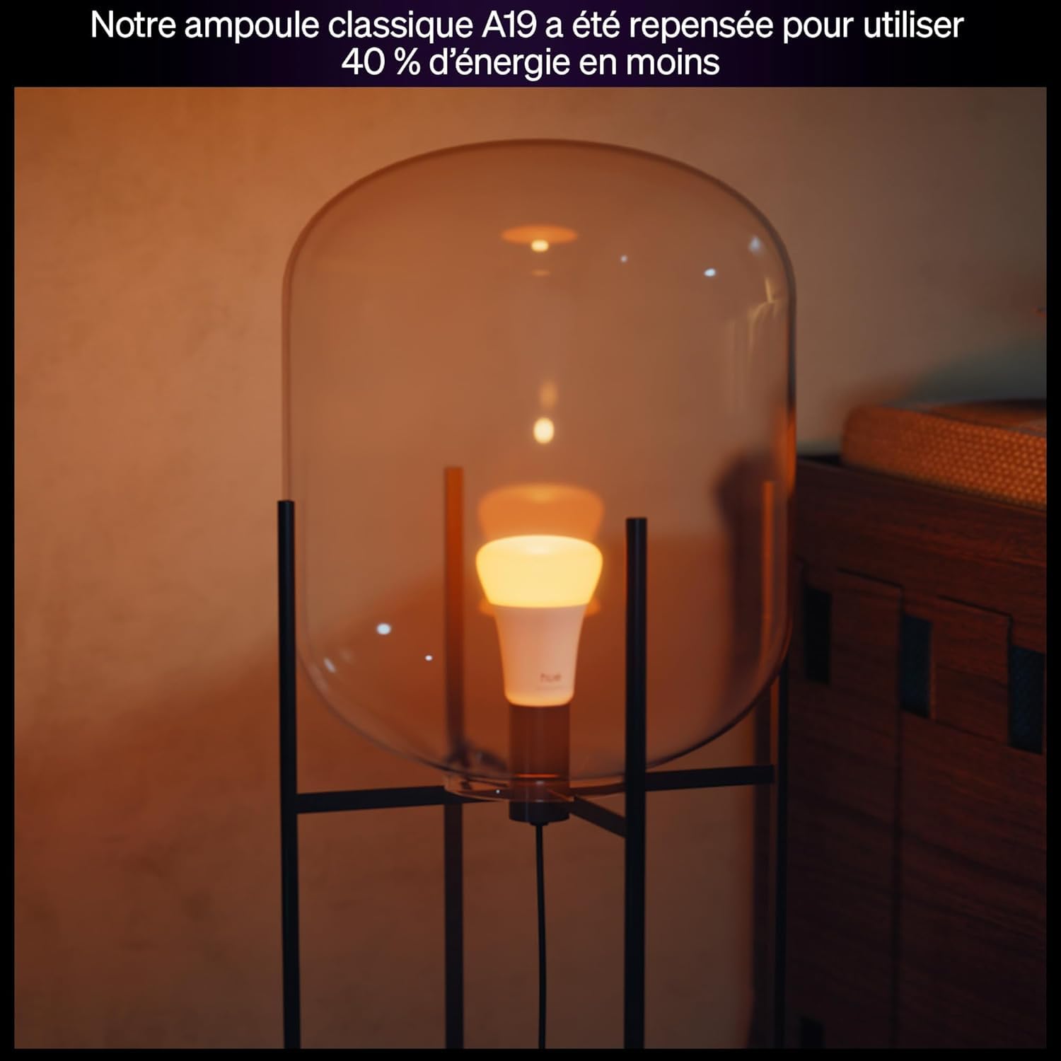 Philips Hue Ampoule connectée LED A67, White and color, Ampoule E27, 11,8W, Spectre complet 1000-2000 K, 1600 lm, Intensité variable, Compatible Alexa, Google et Apple Home, pack de 1