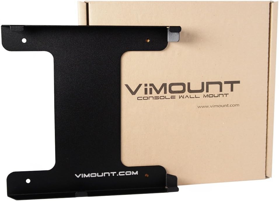 ViMount Wall Mount Metal Holder Compatible with PlayStation 4 PS4 Classic/Fat (First Version) in Black Color