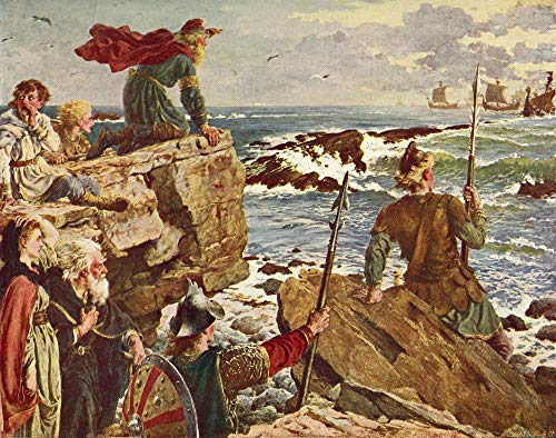 Posterazzi DPI12279950 The Danes Sailing Up The English Channel C.877. from Cassell's History of England, Published C.1901 Photo Print, 15 x 12, Multi