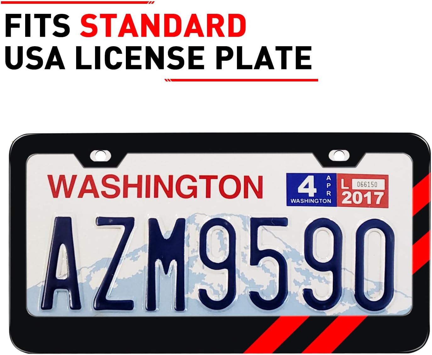 2PCS Matte License Plate Frames for Dodge Charger Accessories Challenger Durango Universal Solid Rust-Proof Aluminum License Plate Cover Holder for Front and Rear Car Tags (Red)