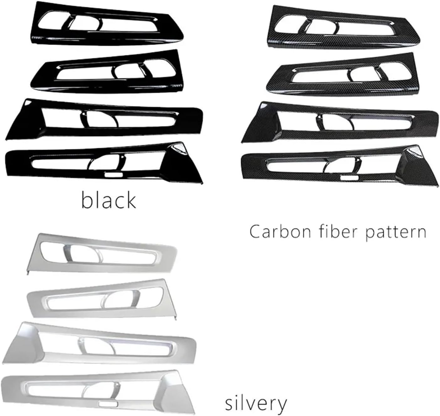 Compatible with Volvo XC40 C40 Ex40 Door Decoration Silver Black Glossy Car Accessories Stickers(Silvery)