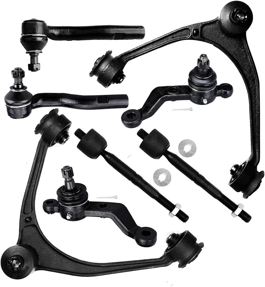 cciyu Front Upper Control Arm and Ball Joint Lower Left Right Ball Joint Oute Inner Tie Rod End fit for 1998-2005 for Lexus GS300 GS400 GS430 SC430 8pcs Suspension Kit