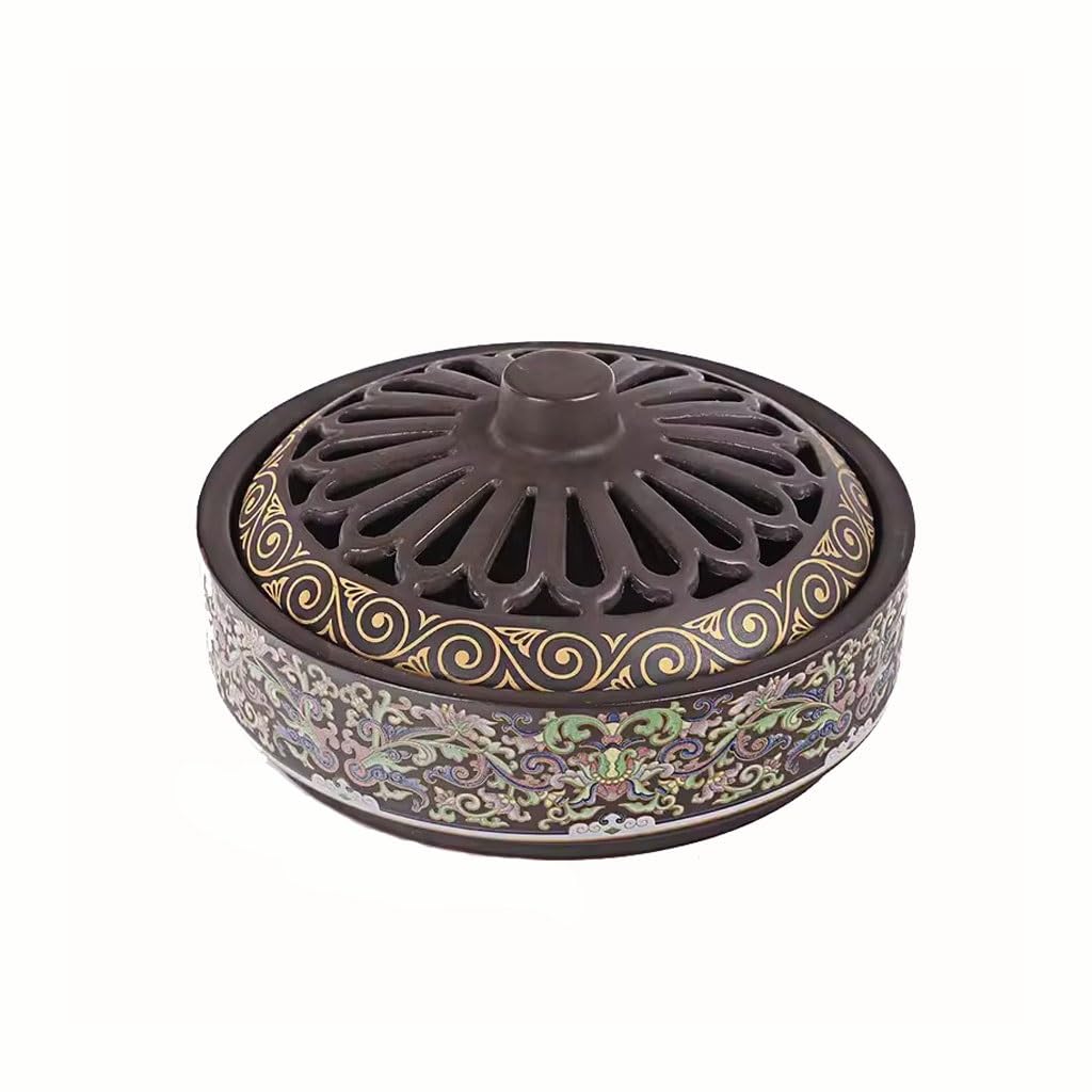 Incense Holder Base Retro Simple Incense Holder Mosquito Coil Burner Household Indoor Sandalwood Tray Box