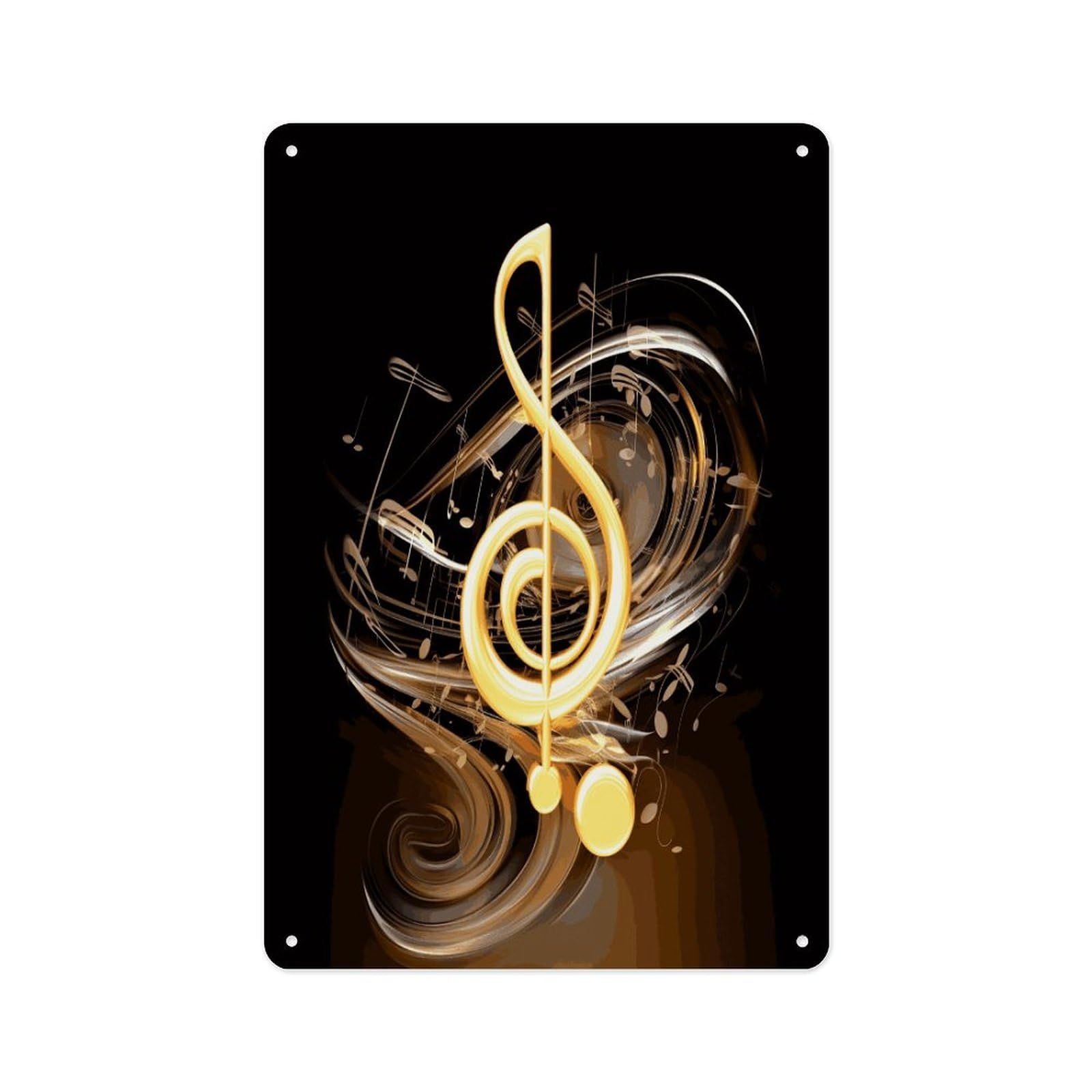 Fekiloot Style Music Note Wall Decor Metal Signs Tin Signs Poster
