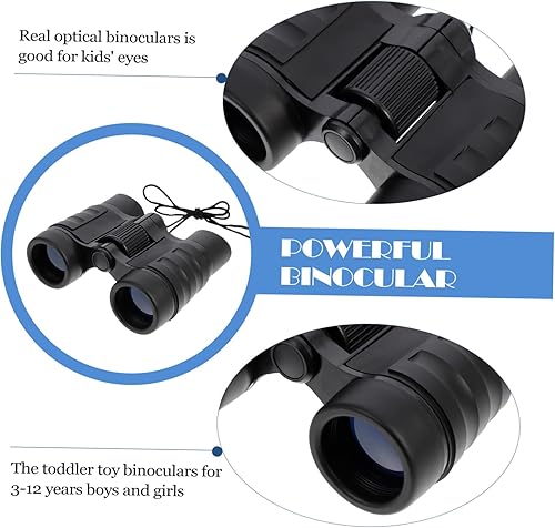 Miniatura 7 de UKCOCO Prismáticos compactos para niños, binoculares para turismo, binoculares para niños, mini binoculares para niños, potente mango binocular, 4