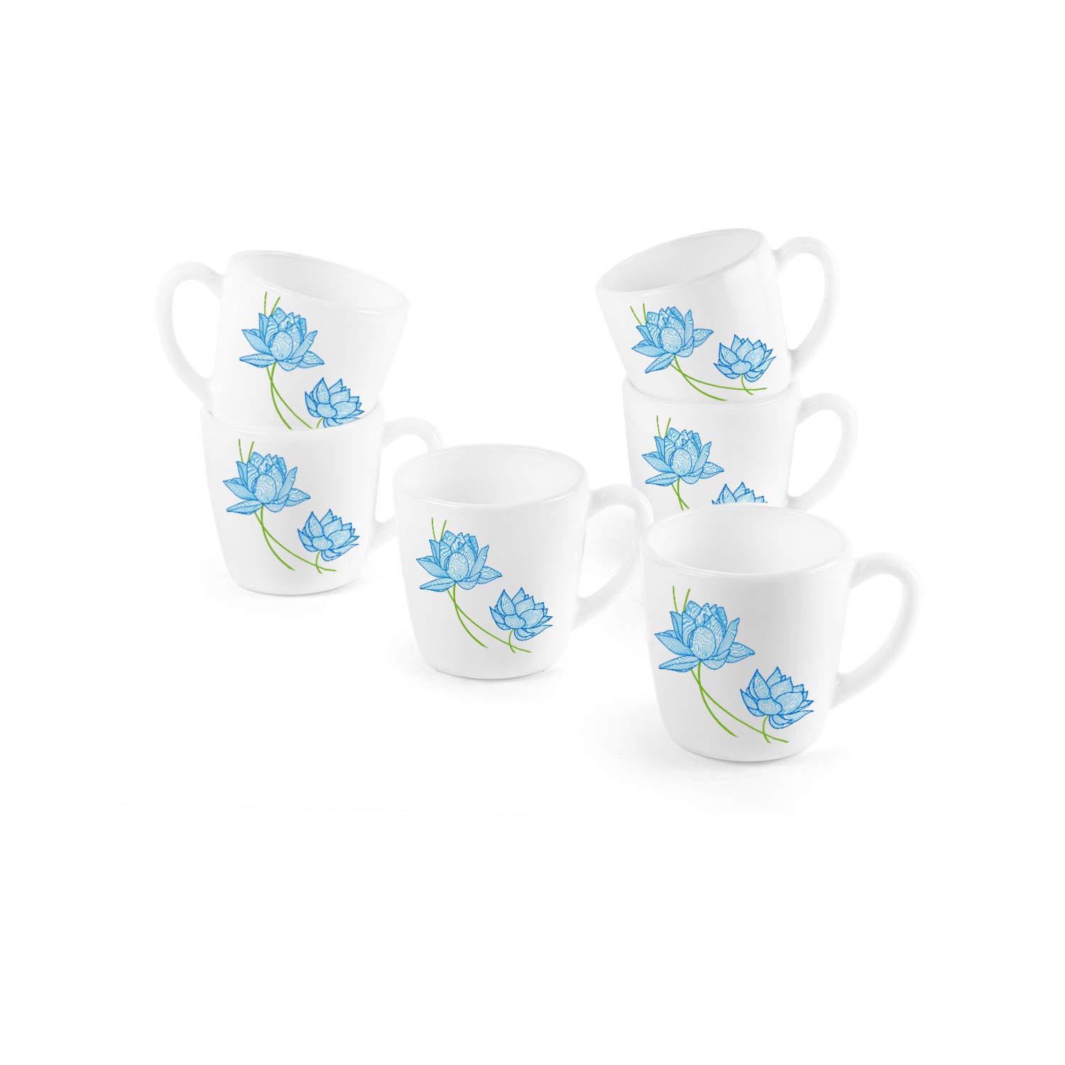 CELLO Ricca Mug 6 Pcs Set | Cups for Tea,Coffee,Espressoc| Thermal Resistant | Light Weight | Ideal Gifting Option | Neelkamal | 100ml (B08445Z373) Amazon Price History, Amazon Price Tracker
