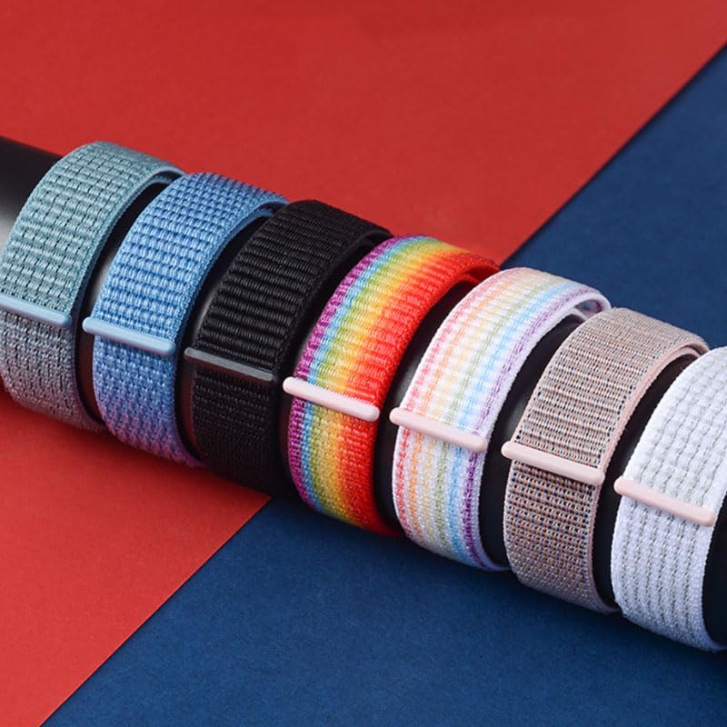 CJYVZN Soft Nylon Strap for Suunto Core All Black Smart Watch Bands Lightweight and Breathable Woven Wristband Metal Connectors (Black)