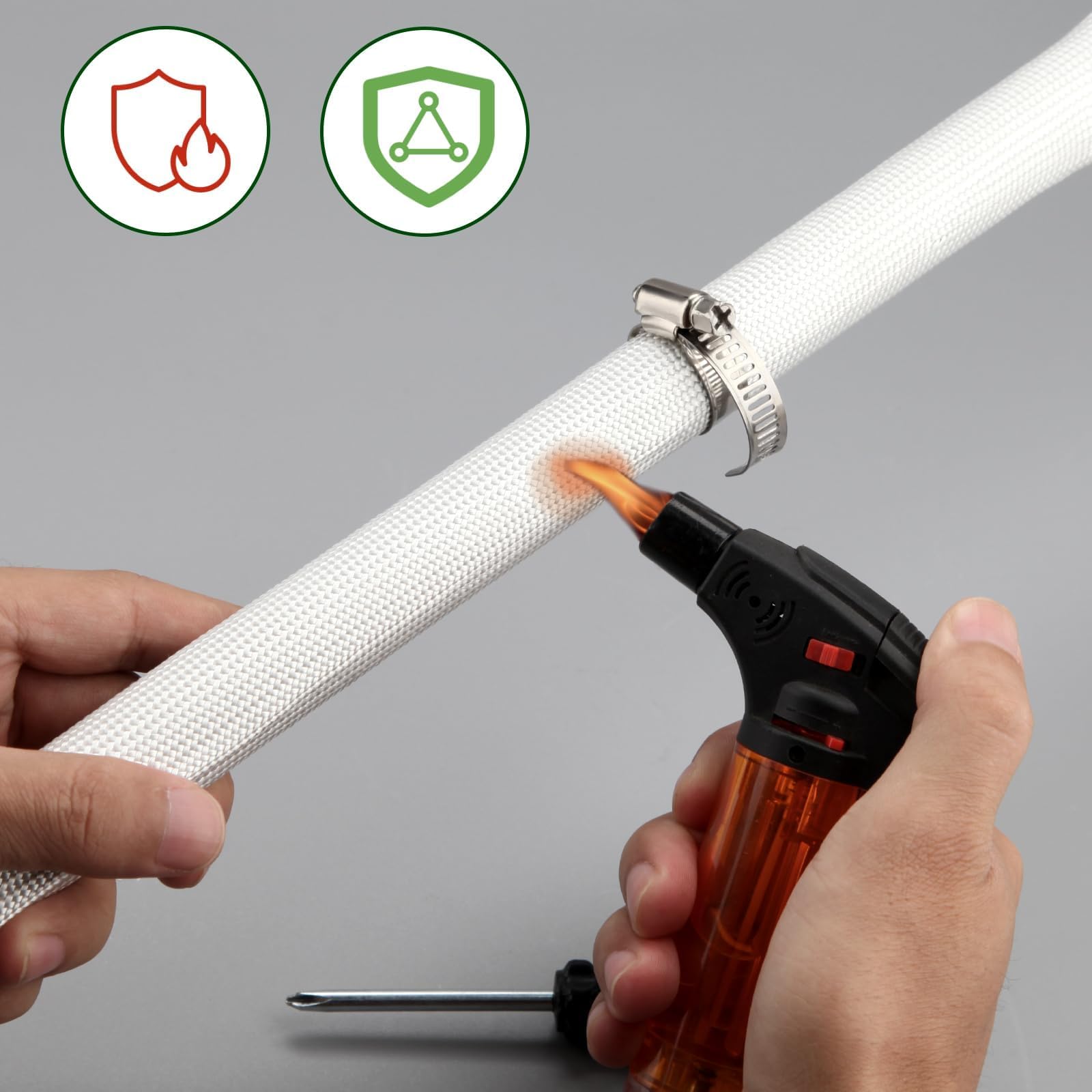 Tubo Di Scarico In Fibra Di Vetro Per Generator | Diametro 25mm | Lunghezza 2m | Con 2 Fascette | Isolamento Termico - Foto 9