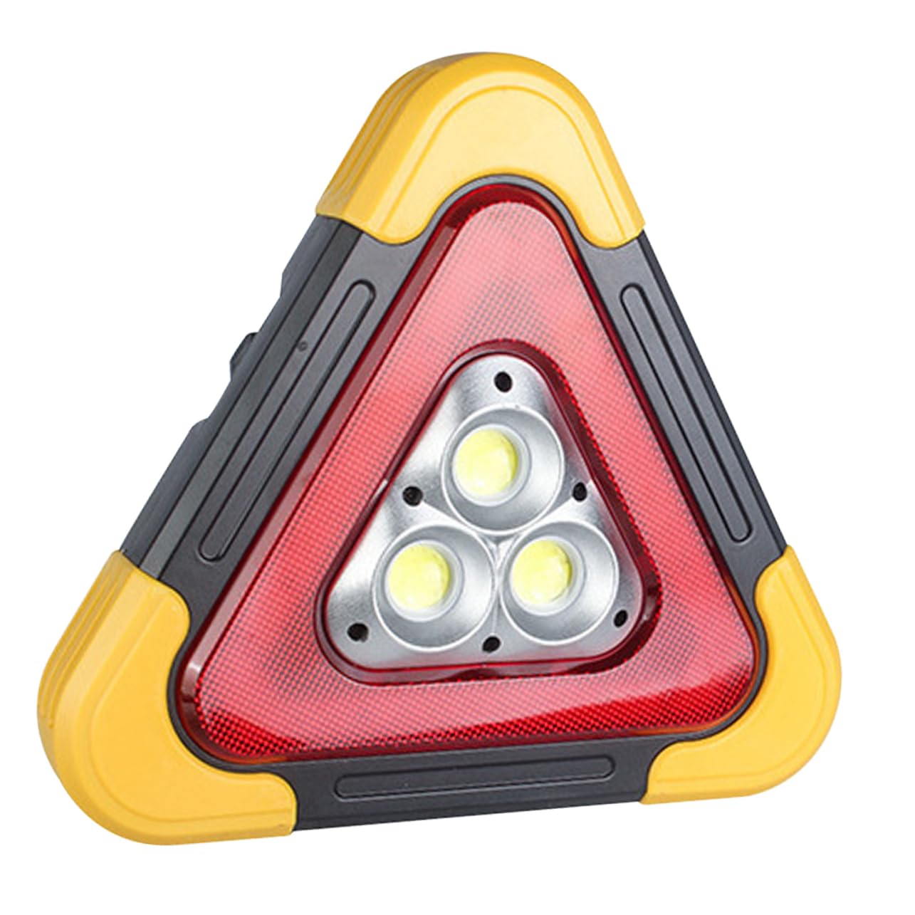 Amosfun Señal de Advertencia Triangular para Vehículos de Mantenimiento y Tractores Luces LED y Material Abs, Reflectante para Emergencias y Espera en Carretera