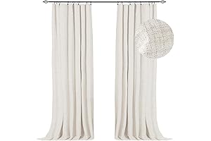 100% Blackout Faux Linen Curtains for Elegant Hillary Style Home Decor