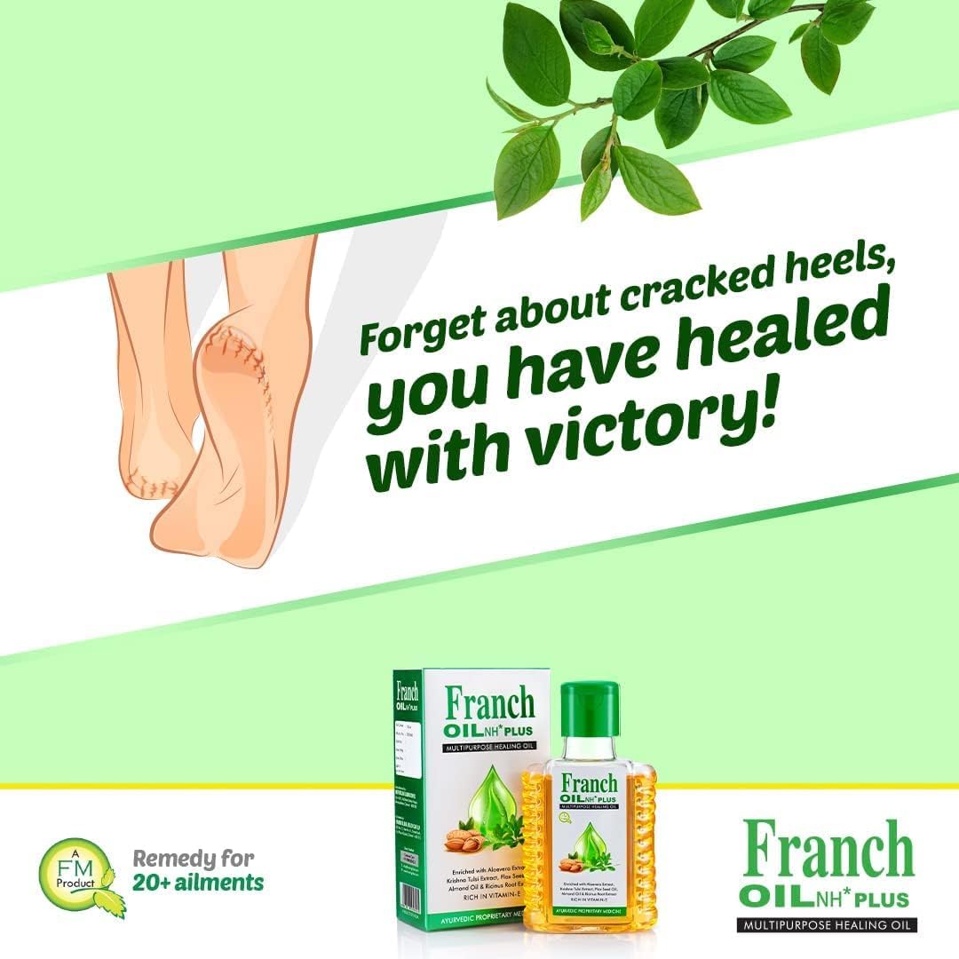 Franch Oil NH* Plus | Multipurpose Healing Oil - Stretch Marks, Small Burns, Scars, Aches & Pains - 100 ML (Pack of 2)