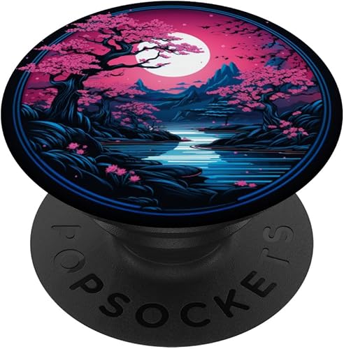PopGrip estándar japonés Sakura Cherry Blossom Moon PopSockets estándar