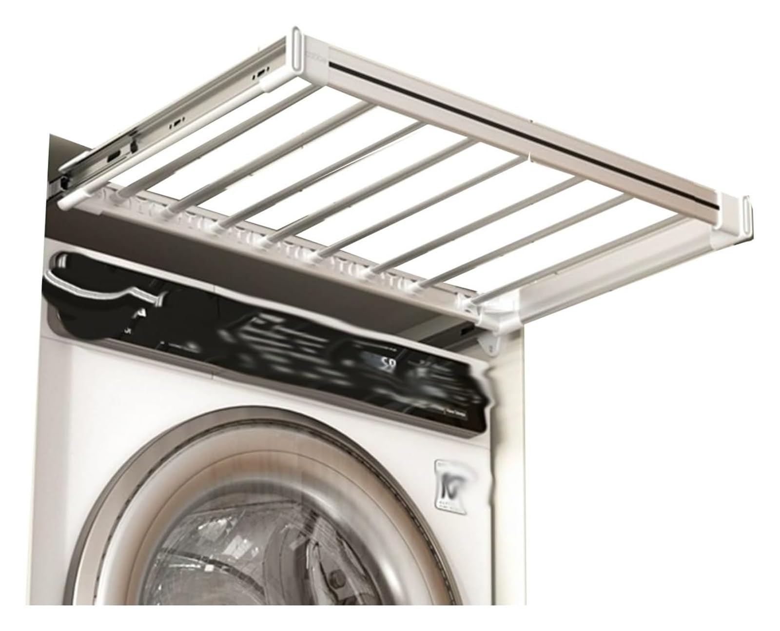 WMYYZYQ Pull Out Pants Rack for Closet, Pull Out Trousers Rack Drawer, Smooth Push and, Very Suitable for Drying Clothes Above The Washing Machine,White-450-600mm