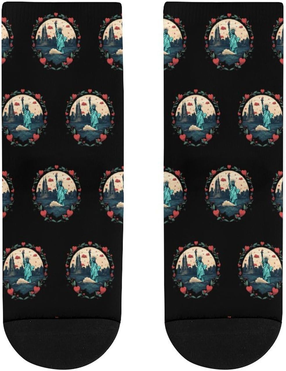 I Love New York City Knee High Socks Athletic Long Stockings Sport Casual Crew Tube Sock Boot 30cm